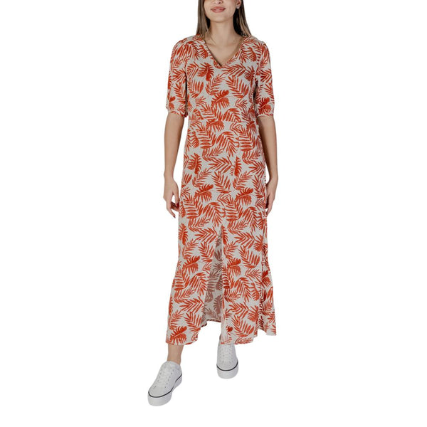 Red Viscose Long Dress