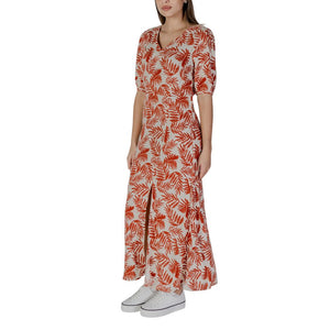 Red Viscose Long Dress