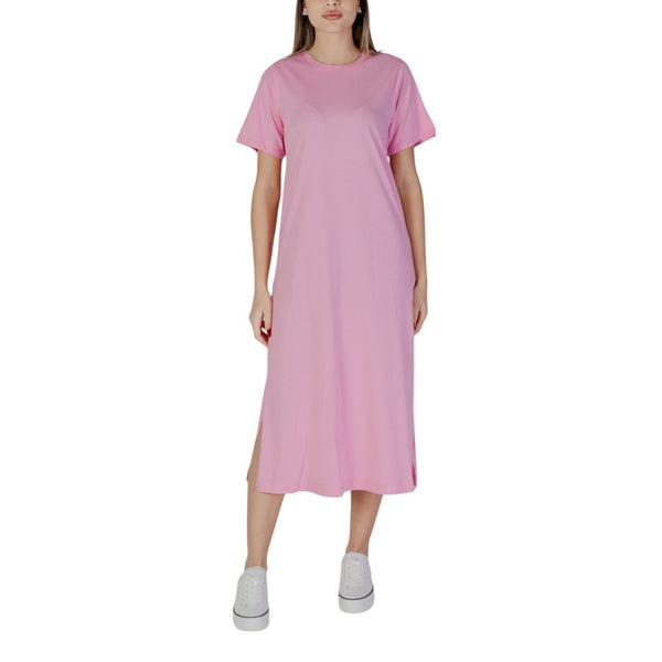 Multicolor Cotton Midi Dress