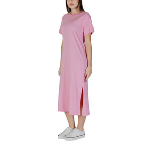 Multicolor Cotton Midi Dress