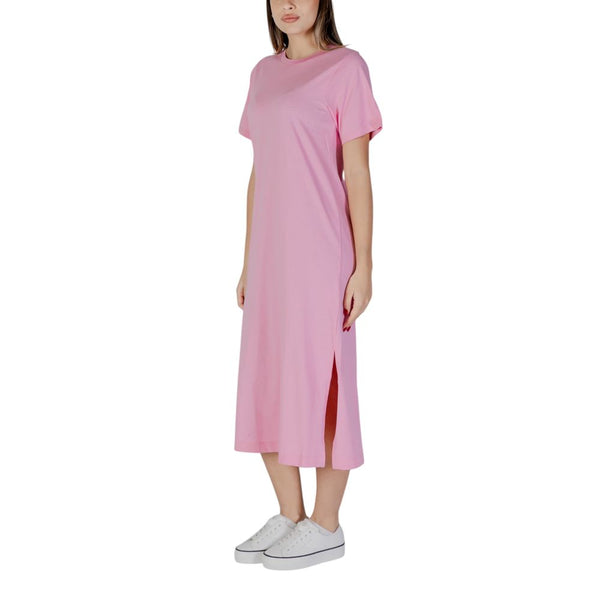 Multicolor Cotton Midi Dress