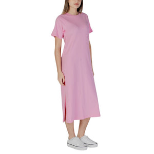 Multicolor Cotton Midi Dress