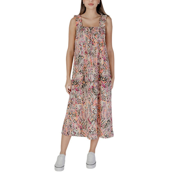 Multicolor Cotton Long Dress
