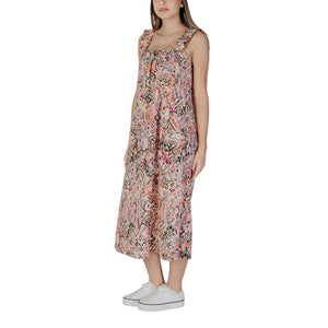 Multicolor Cotton Long Dress