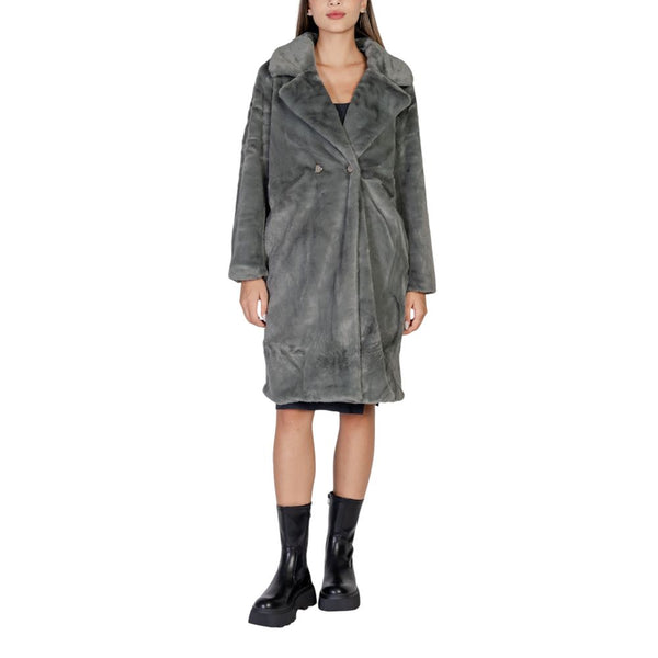 Black Polyester Coat