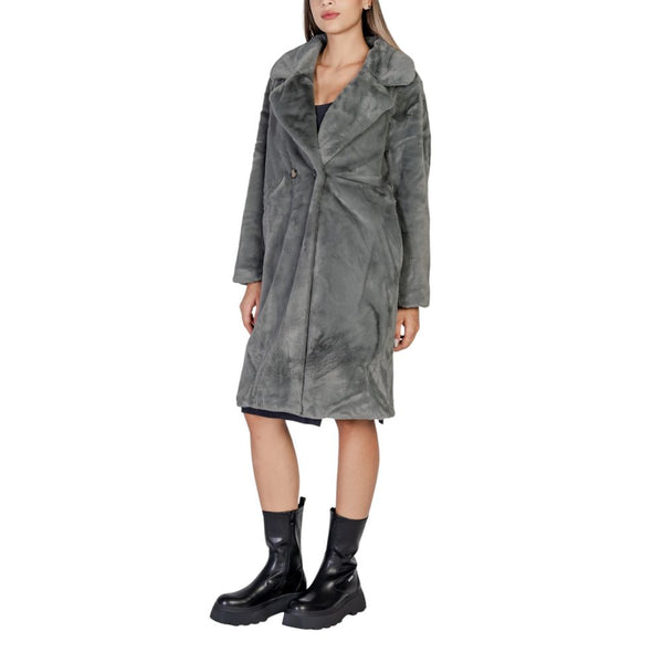 Black Polyester Coat