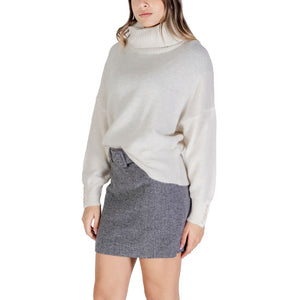Cream Marabou Turtleneck
