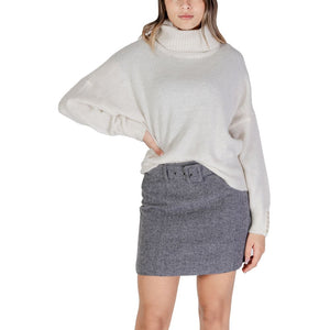 Cream Marabou Turtleneck