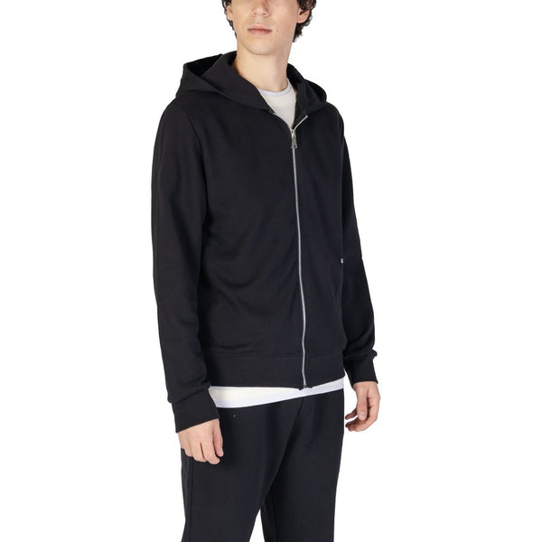 Black Cotton Hoodie