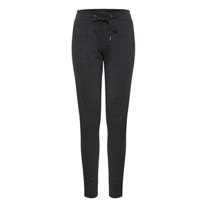 Gray Polyester Casual Pants