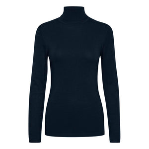 Blue Viscose Turtleneck