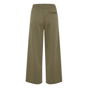 Green Recycled Polyester Flared Pants