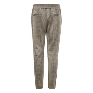 Beige Polyester Casual Pants