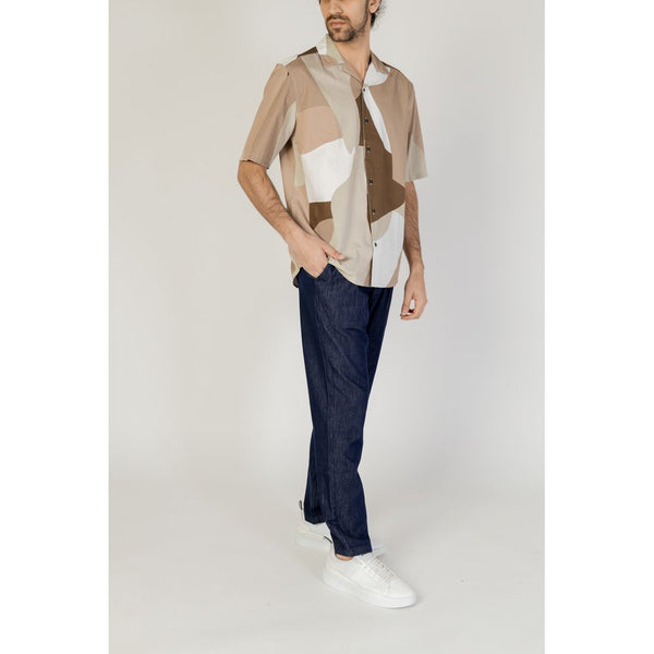 Brown Cotton Shortsleeve Shirt