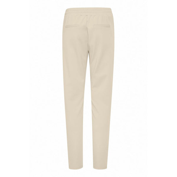 Beige Polyester Pants