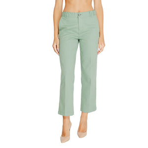 Turquoise Cotton Chino Pants