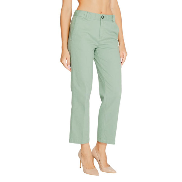 Turquoise Cotton Chino Pants