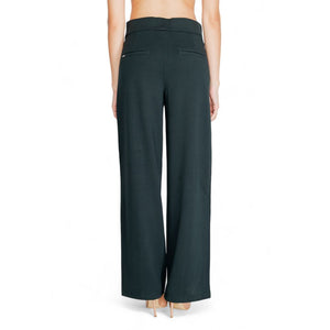 Green Viscose Flared Pants