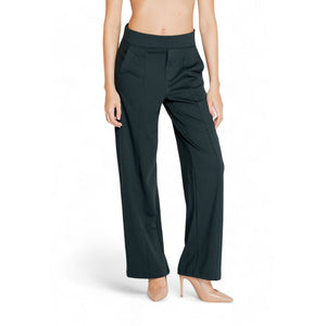 Green Viscose Flared Pants