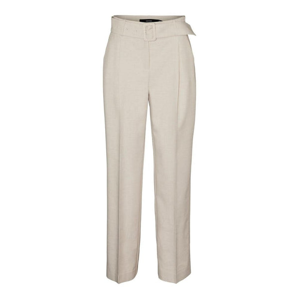 Gray Polyester Casual Pants