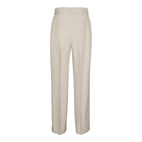 Gray Polyester Casual Pants