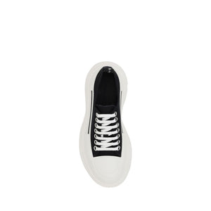 Black Cotton Chunky Sneakers