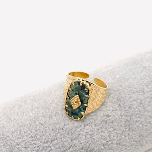 African Turquoise Heirloom Signet Ring