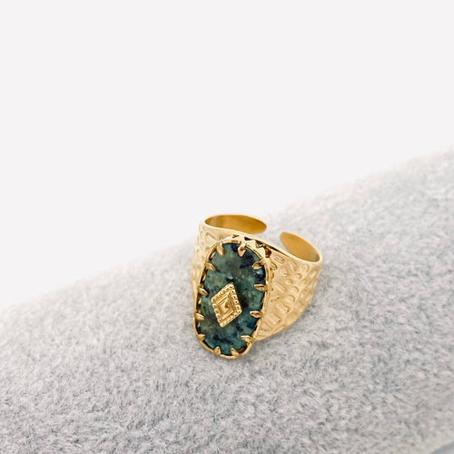 African Turquoise Heirloom Signet Ring