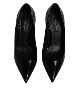 Black Patent Leather High Heels Pumps Shoes