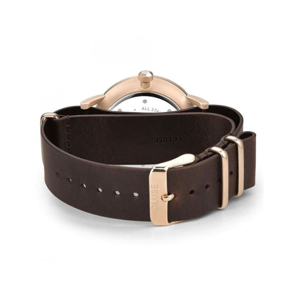 Brown Leather Dress Watch