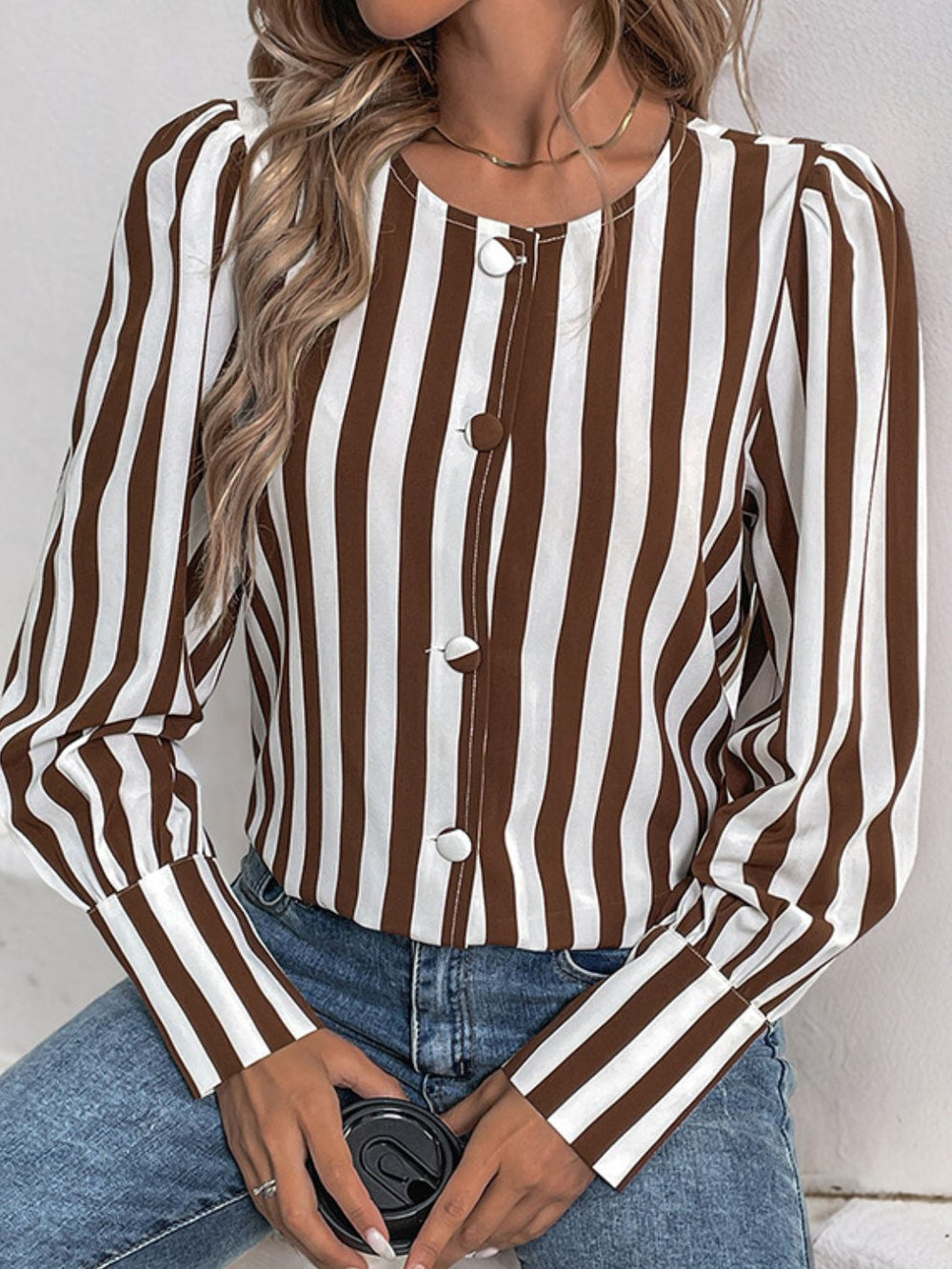 Striped Grace Long Sleeved Blouse