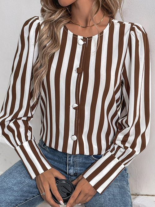 Striped Grace Long Sleeved Blouse