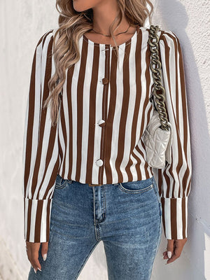 Striped Grace Long Sleeved Blouse