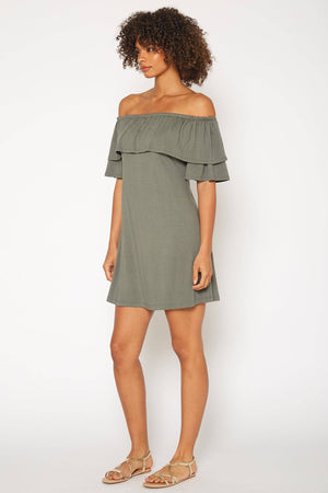 Bellatrix Basic Off Shoulder Midi Dress