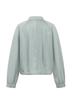 Pleated Zip Up Jacket