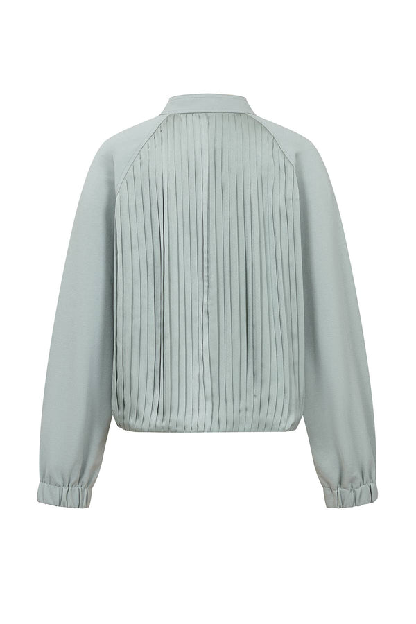 Pleated Zip Up Jacket
