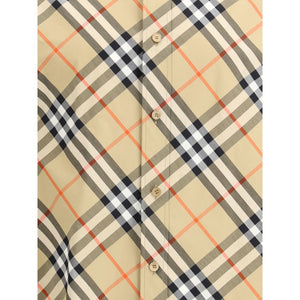 Beige Cotton Pattern Shirt