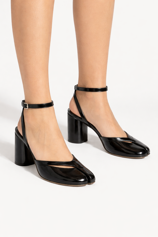 ZAIRA Patent Split-Toe Slingback Heel