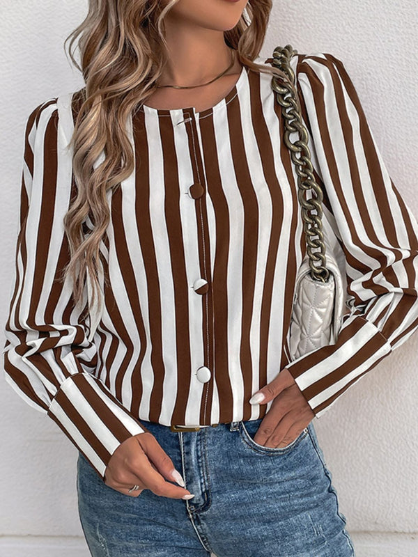 Striped Grace Long Sleeved Blouse