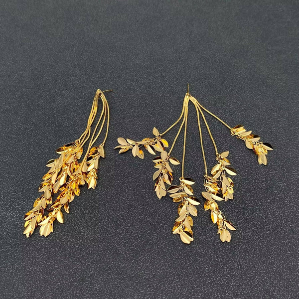 Golden Willow Cascade Earrings
