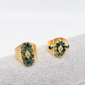 African Turquoise Heirloom Signet Ring