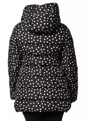 Black Polyester Hooded Reversible Jacket