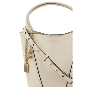 Beige Calf Leather Bos Taurus Shoulder Bag