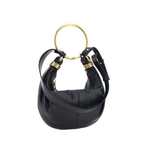 Black Calf Leather Bos Taurus Handbag