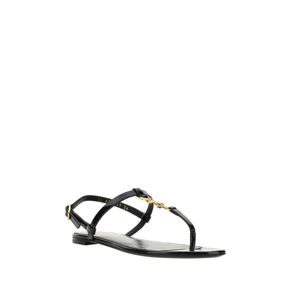 Black Calf Leather Bos Taurus Sandals