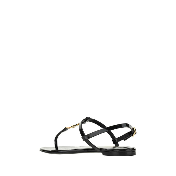 Black Calf Leather Bos Taurus Sandals