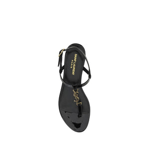 Black Calf Leather Bos Taurus Sandals