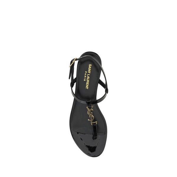 Black Calf Leather Bos Taurus Sandals