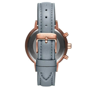 Gray Leather Dress Watch