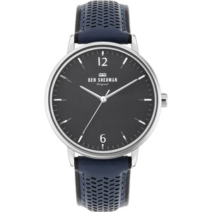 Blue Leather Dress Watch